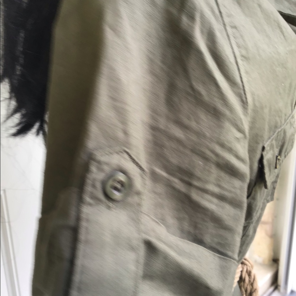 Jessica Simpson button down army color dress. - Picture 5 of 6